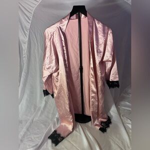 Satin with Lace Trim Robe